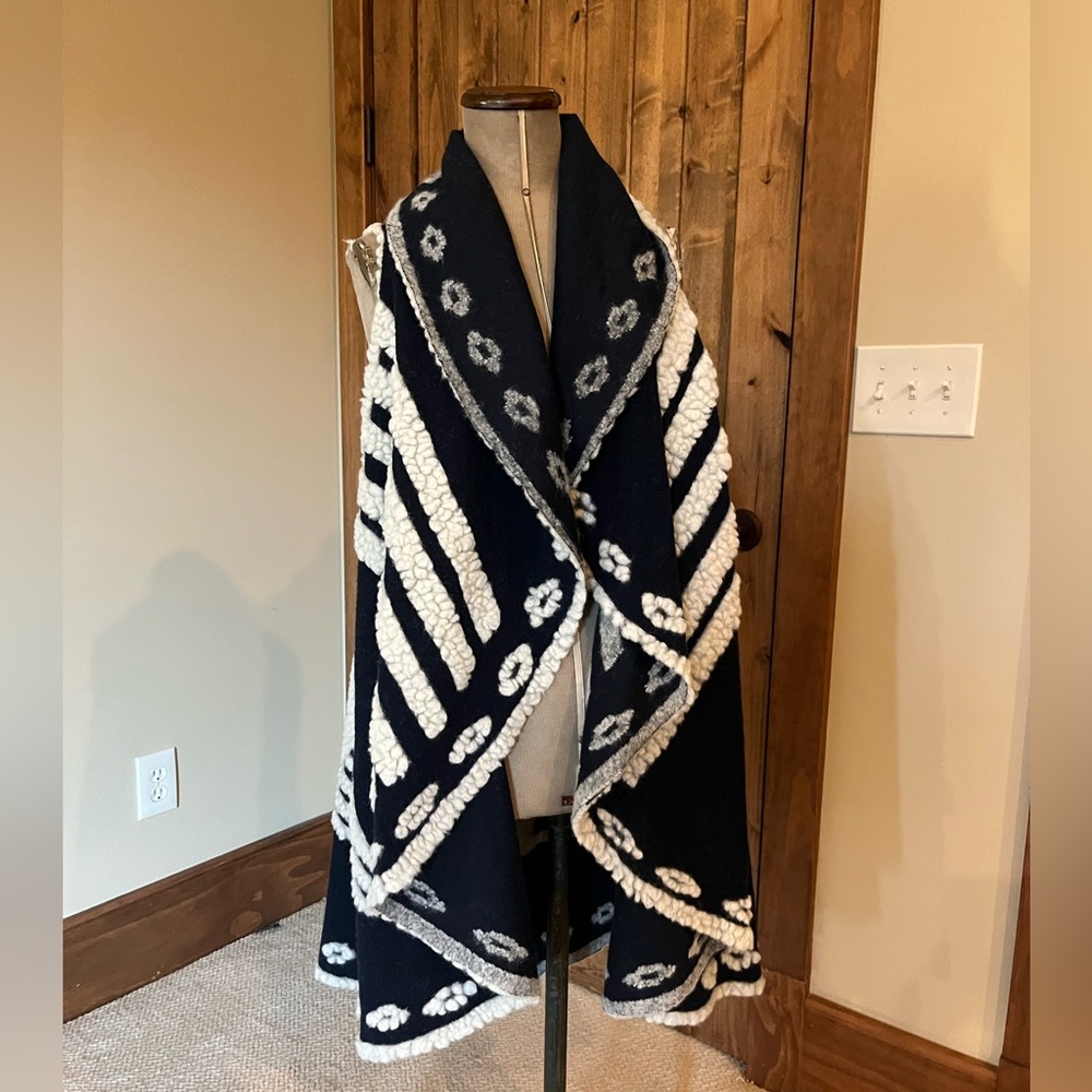 Draped wool vest